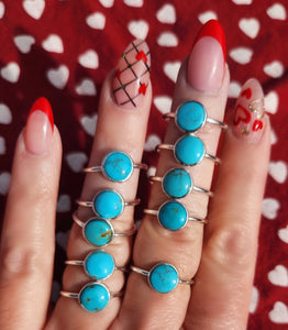 Turquoise stacker rings